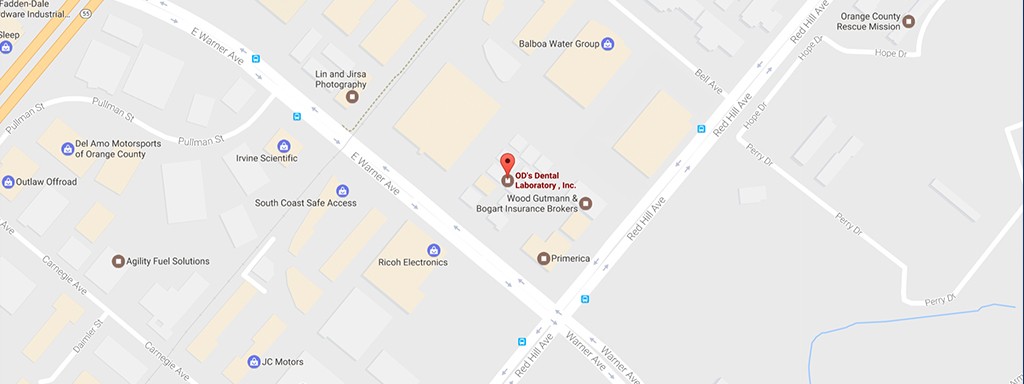 ODs Dental Laboratory- Tustin, CA- Location Map